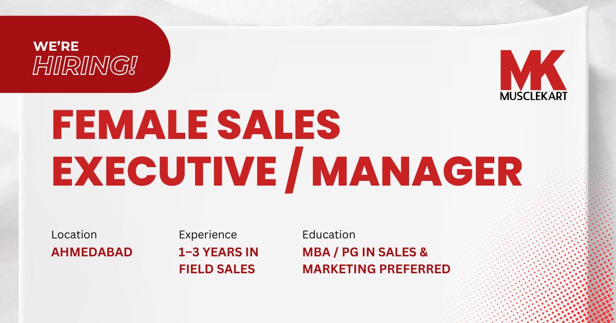 MuscleKart - Female Sales Executive : Manager